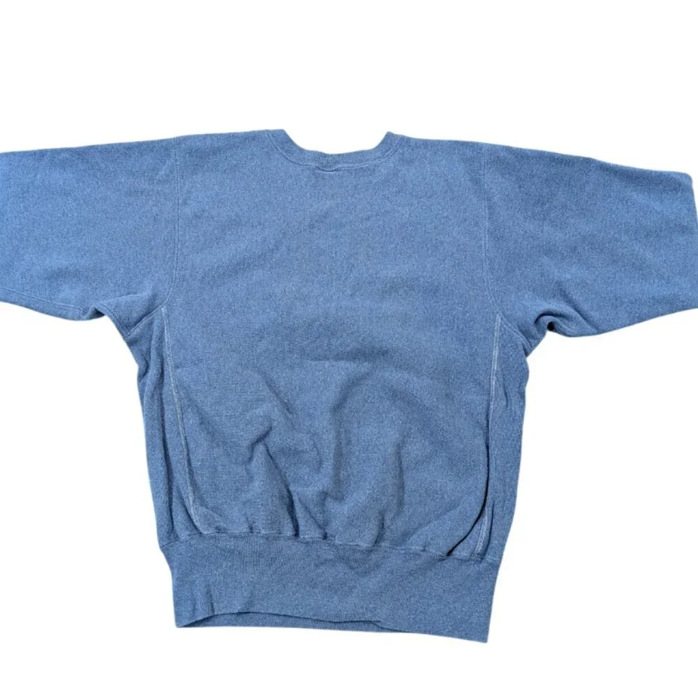 CHAMPION Vintage Sweatshirt L Reverse Weave USA Cotton Crewneck Dusty Blue 90's